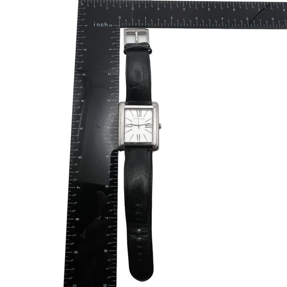 Michael Kors Quartz Watch Womens Stainless Steel MK-2242 Silver Embossed Leather - Picture 6 of 16